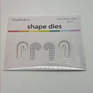 Scrapbook Silver Candy Cane Shape Dies Set